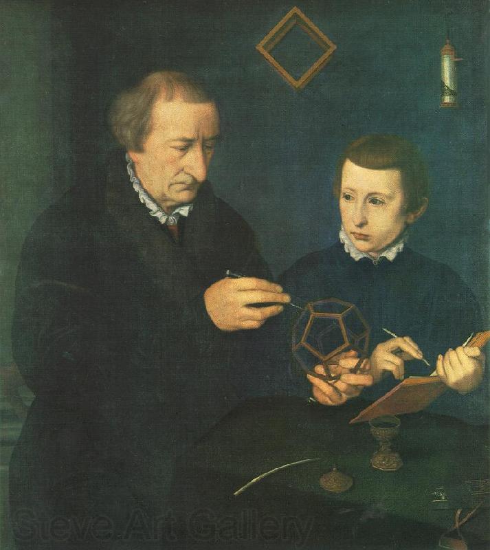 NEUFCHATEL Nicolas Portrait of Johannes Neudorfer and his Son Norge oil painting art